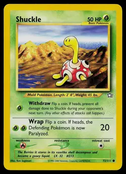 Pokemon Card Neo Genesis Shuckle 72/111 Common - Image 1