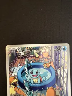 Pokemon TCG Squirtle Stellar Crown Illustration Rare Card 148/142 Holo NM - Image 3