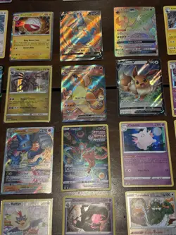 Pokemon TCG 46 Card Lot Charizard EX Eevee V Lunala GX Holo Regular English - Image 1