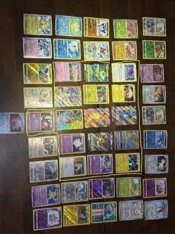 Pokemon TCG 46 Card Lot Charizard EX Eevee V Lunala GX Holo Regular English - Image 2