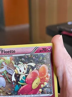 POKEMON FLOETTE XY139 PROMO BLACK STAR COSMOS HOLOFOIL WITH SWIRL NM CARD - Image 4