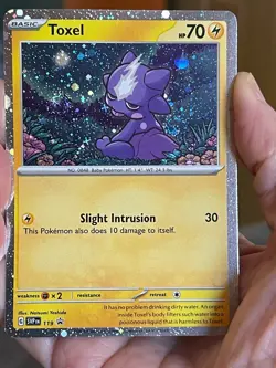 POKEMON TOXEL SVP119 PROMO BLACK STAR COSMOS HOLOFOIL SWIRL NM CARD - Image 1