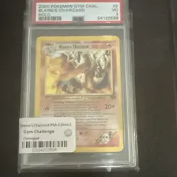 Blaine's Charizard 2/132 Gym Challenge Holo Rare PSA 3 2000 Pokemon Card - Image 1