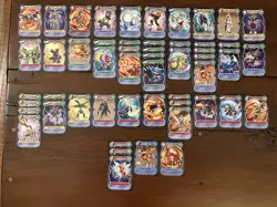 Lot of Digimon D-Tector Cards, Includes 2 Holos & Playing Mats MP/LP - Image 1