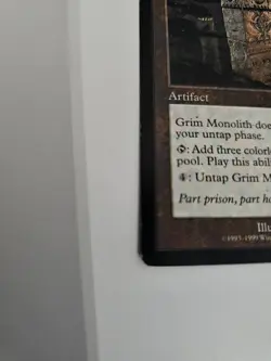 MTG Grim Monolith Urza's Legacy Artifact Colorless Rare 1999 Chippy Regular #2 - Image 2