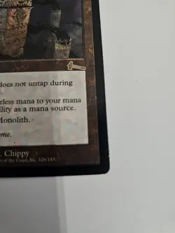 MTG Grim Monolith Urza's Legacy Artifact Colorless Rare 1999 Chippy Regular #2 - Image 3