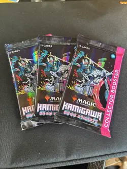 3x Magic The Gathering - Kamigawa: Neon Dynasty - Collector Booster Packs NEW - Image 1