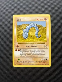 Pokemon Card Shadowless Base Set Onix 56/102 WOTC - Image 1