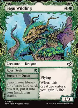 [MTG] Sagu Wildling (Showcase) (0306) (TDM) NM - Image 1