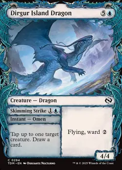 [MTG] Dirgur Island Dragon (Foil) (Showcase) (0294) (TDM) NM - Image 1