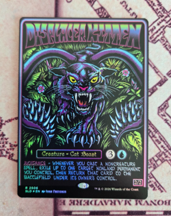 MTG Foil Displacer Kitten Black Lights & Dark Dungeons Secret Lair NM - Image 1
