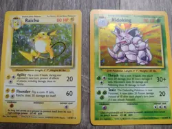 Pokemon TCG HOLO Base Set Lot of 9 Cards Varying Conditions + Promo Mew - Image 3