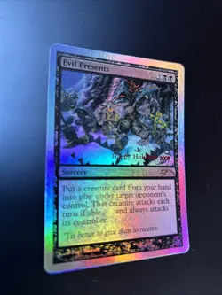 MTG Evil Presents 2008 Foil Holiday Promo - In Sleeve - Image 2