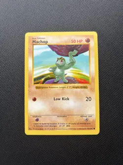 Pokemon Card Shadowless Base Set Machop 52/102 WOTC - Image 1