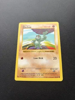 Pokemon Card Shadowless Base Set Machop 52/102 WOTC - Image 3