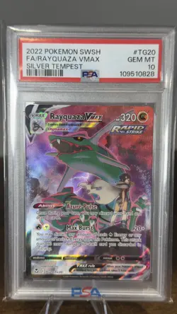 PSA 10 Pokemon Silver Tempest Rayquaza VMAX TG20/TG30 Trainer Gallery Alt Art - Image 1