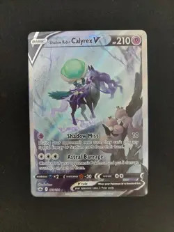 2021 Pokemon SWSH Chilling Reign Shadow Rider Calyrex V #172/198 - Image 1