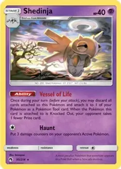 Shedinja (#95/214) - Reverse Holofoil SM - Lost Thunder LP Pokemon - Image 1