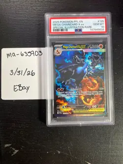 Mega Charizard X ex 125 SIR Pokemon PSA 10 Gem Mint 2025 Phantasmal Flames - Image 1