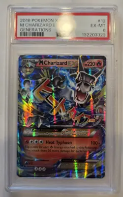 2016 POKEMON XY GENERATIONS #12 M CHARIZARD EX PSA 6 - Image 1