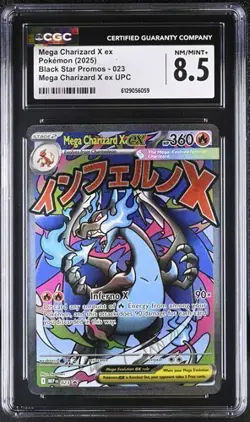 Mega Charizard X EX *CGC 8.5* Full Art *Phantasmal Flames UPC Promo* #23 - Image 1