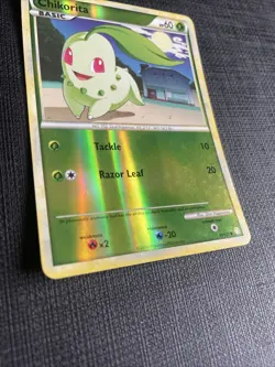 Pokemon TCG Chikorita Heartgold & Soulsilver 59/123 Reverse Holo Common LP - Image 5