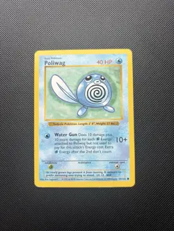 Pokemon Card Shadowless Base Set Poliwag 59/102 WOTC - Image 1