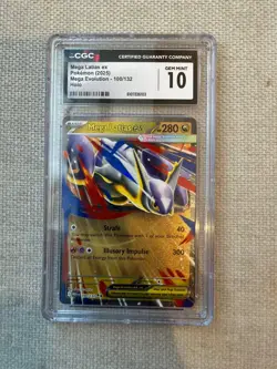 2025 Pokemon Mega Latias ex, CGC 10, 100/132 HOLO, Mega Evolution - Image 1