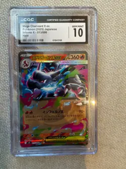 2025 Pokemon Mega Charizard X ex Japanese Inferno X - 013/080, CGC 10 HOLO - Image 1
