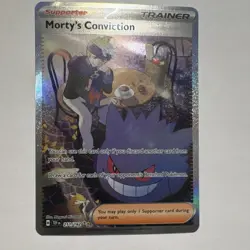 Pokemon Morty's Conviction 211/162 SV05 Temporal Forces Full Art Holo - Image 1