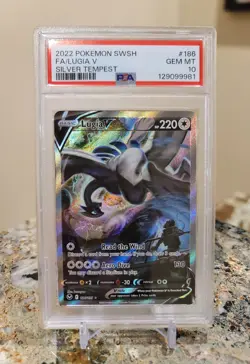 2022 Pokemon Sword & Shield Silver Tempest Lugia V FA Alt Art 186/195 PSA 10 💎 - Image 1
