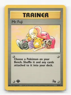 Pokemon TCG - Mr. Fuji 58/62 Moderately Played Uncommon Fossil 1st Edition - Image 1