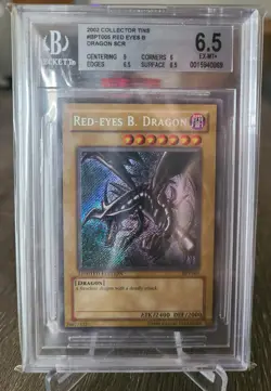 Yu-Gi-Oh 2002 Collectors Tin Red Eyes Black Dragon BPT-005 Secret Rare BGS 6.5 - Image 1