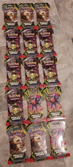 Pokemon Perfect Order Sleeved Booster Pack - Lot Of 15 - Image 1