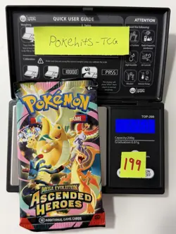 (HEAVY)🔥 22.60g Pokemon TCG Ascended Heroes Booster Pack Factory Sealed✅ - Image 1