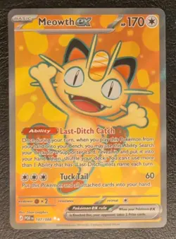 Pokemon Perfect Order Meowth EX 107/182 Full Art Ultra Rare - Image 1