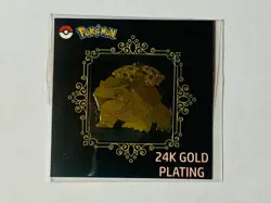 Venusaur 24k Gold Plated Sticker Korean Striking Popping Candy Pokemon NM C1 - Image 1