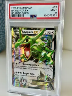 2015 Rayquaza EX 75/108 PSA 9 XY Roaring Skies Pokemon - Image 1