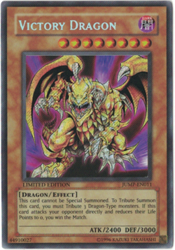 Yu-Gi-Oh! Victory Dragon (LP) Limited Edition Secret Rare JUMP-EN011 - Image 1