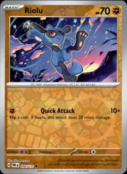 Riolu 050/131 Reverse Holo - Pokemon SV: Prismatic Evolutions NM - Image 1