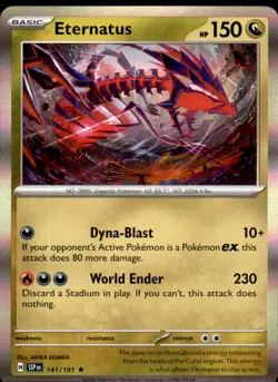 Eternatus 141/191 Holo Rare - Pokemon SV08: Surging Sparks NM - Image 1