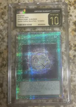 Regenesis Yu-Gi-Oh ALIN-EN059 Quarter Century CGC Graded Pristine 10 - Image 1