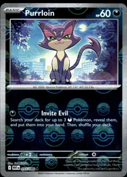 Purrloin (Poke Ball) 055/086 Common - Pokemon SV: White Flare NM - Image 1