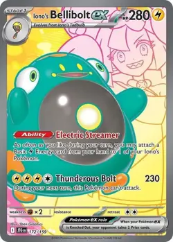 Iono's Bellibolt Ex #172/159 (Journey Together) SV09:JTG Pokemon (Ultra Rare) NM - Image 3