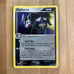 Pokemon TCG Mightyena EX Deoxys 12/107 Holo Holo Rare LP - Image 1