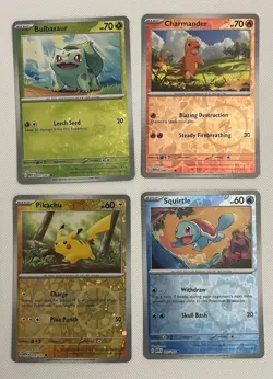 Pokemon 151 Cosmos Promo Set Pikachu Squirtle Charmander Bulbasaur Costco NM - Image 1