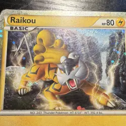 Pokemon Raikou HGSS Promo Black Star Holo 80 HP Basic Zap Cannon HGSS19 2010 - Image 4