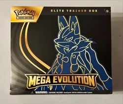 POKEMON TCG MEGA EVOLUTION ETB ELITE TRAINER BOX (LUCARIO) - Image 1