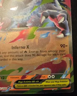 Mega Charizard X EX 013/094 Double Rare Phantasmal Flames Pokemon TCG - Image 5