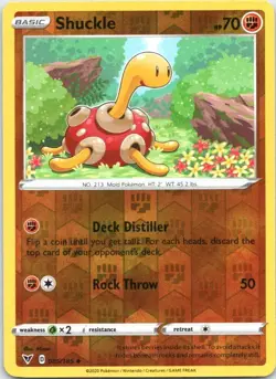 SHUCKLE 085/185 UNCOMMON VIVID VOLTAGE POKEMON LP REVERSE HOLO - Image 1